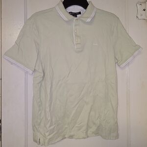 Michael Kors Mens Green Short Sleeve Polo Shirt Size Small 100% Cotton